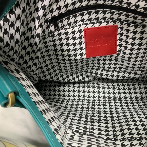 Teal Blue Leather Shoulder Bag by Hobo - Picture 7 of 9